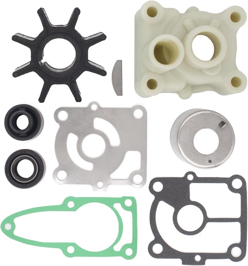 QUICKMARINER QuickMarine 8M0137849 Water Pump Impeller Repair Kit for Mercury Marine 9.9 10 15 20 HP EFI & Nissan Tohatsu MFS 15 20 HP Outboard Motor Replacement 98-8M0135821 3RS-87322-1 - Image 5